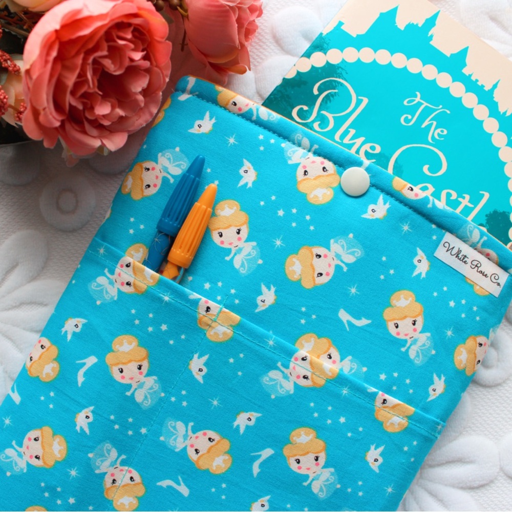 Small Cinderella Book Sleeve (Handmade) ~ White Rose Co.